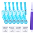 Professional 11-piece disposable ear piercing gun kit with markers and prep pads - Piercing Gun Marking Pen And Alcohol Pads Combination