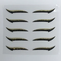5 ζευγάρια αυτοκόλλητα eyeliner με γκλίτερ σε μαύρο και χρυσό για μακιγιάζ πάρτι - Χρυσό