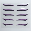 Πέντε ζεύγη γκλίτερ αυτοκόλλητα eyeliner cat-eye σε μωβ και μαύρο δίχρωμο σχέδιο - Μωβ