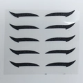 Λαμπερά μαύρα αυτοκόλλητα eyeliner σε σχήμα cat-eye για μακιγιάζ πάρτι και σκηνής - Μαύρο