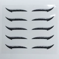 Πέντε ζεύγη αυτοκόλλητα eyeliner cat-eye σε μαύρο χρώμα με ασημί γκλίτερ φινίρισμα - Γκρι