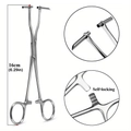 Professional 16cm stainless steel self-locking body piercing tool with tubular opening - 20# Long Needle Tube Piercing Clamp