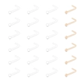 Set of 24 invisible acrylic L-shaped nose studs in clear and skin tones - Clear And Nude L-Shape Bone Mix