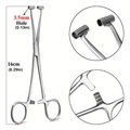 16cm stainless steel piercing clamp with 3.5mm round hole and locking handle - 27# New Style Tube Clamp