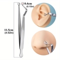 11.5cm stainless steel body piercing forceps tool for ear and nose placement - 32# Conch Piercing Clamp