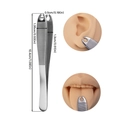 10.4cm stainless steel body piercing forceps with 0.5cm opening for ear and tongue - 33# Mini Ear Piercing Clamp