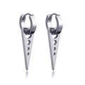 Orecchini punk in acciaio inossidabile con pendenti geometrici a forma di lama triangolare - Stile Triangolo Multiforo / Argento