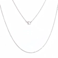 V-shaped minimalist titanium steel O-chain necklace with high-polish silver finish - 40+5CM (Extension Chain) / 1.5mm Steel Silver