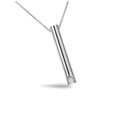 Polished silver titanium steel whistle necklace with a sleek meditation pendant design - O-chain 60cm / Steel Classic Style