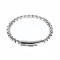 Bracelet chaîne box minimaliste en acier inoxydable pour homme avec fermoir poli brillant - 23CM / Acier