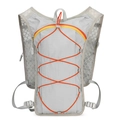 Gilet da trail running leggero grigio con mesh traspirante e elastici arancioni - Grigio