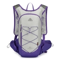 Outdoor 18L hiking backpack in grey and purple lightweight tear-resistant nylon - Gray