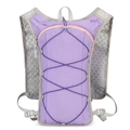 Lightweight lavender hydration vest with breathable mesh for running and hiking - Purple