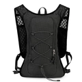 Lightweight black hydration backpack for cycling and running with breathable mesh straps - Black