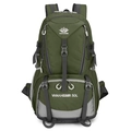 Zaino da trekking 50L espandibile in verde oliva con tessuto impermeabile - Grande Capacità / verde scuro