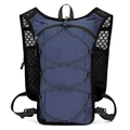Blue ripstop hydration vest for running and hiking with breathable mesh straps - Dark Blue