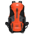 Zaino da trekking arancione vivace da 60 litri ad alta capacità per escursioni e campeggio - 60 Litri / Arancione