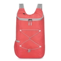 Mochila de senderismo ligera y plegable naranja coral en nailon ripstop impermeable - Rosa