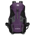 Purple and black 60L outdoor hiking backpack with Vanaheimr branding and padded straps - 60 Liters / Purple