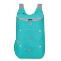 Lightweight foldable lake blue hiking backpack in tear-resistant nylon fabric - Blue
