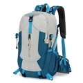 40L outdoor hiking backpack in grey and blue with breathable mesh padding - 40L / Grey and Blue