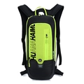 Zaino da ciclismo outdoor nero e giallo neon con spallacci in rete traspirante - 20-35L / Verde