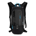 Outdoor Trinkrucksack zum Radfahren in Schwarz mit blauen Details und Netzgurten - 20-35L / Schwarz