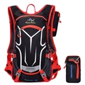 Zaino da ciclismo impermeabile 18L con finiture rosse e strisce riflettenti di sicurezza - Zaino e Borsa Laterale (5881311220815) / Rosso