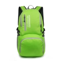 Zaino da viaggio pieghevole verde neon in materiale impermeabile con tasche laterali a rete - Sotto i 20L / Verde
