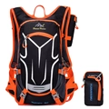 Zaino da ciclismo 18L nero e arancione con strisce riflettenti per la sicurezza esterna - Zaino e Borsa Laterale (5881311220815) / Arancione
