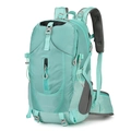 Mint green 40L outdoor hiking backpack with breathable mesh straps and ergonomic design - 40L / Light Blue