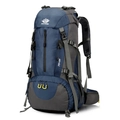 Dark blue and grey 45+5L hiking backpack made of durable water-resistant nylon - Dark Blue
