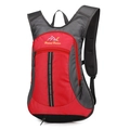 Mochila de ciclismo roja con correas transpirables y tira reflectante de seguridad - Rojo