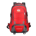 Grote 60L outdoor wandelrugzak in rood en grijs van waterdicht nylon materiaal - Rood