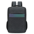 Wasserdichter dunkelgrauer Business-Laptop-Rucksack mit buntem reflektierendem Streifen - 15 Zoll / Dunkelgrau