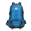 Zaino da trekking 60L blu scuro con dettagli grigi e spallacci imbottiti ergonomici - Blu