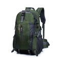 Waterproof nylon outdoor hiking backpack in army green and grey with waist support - 301 Army Green