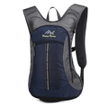 Mochila de ciclismo ligera azul oscuro y gris con tira reflectante y correas de malla - Azul marino