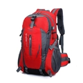 Outdoor waterproof nylon hiking backpack in red and grey contrast with chest buckles - 301 Red