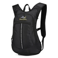 Mochila negra de ciclismo en tejido ripstop ligero con tiras reflectantes de seguridad - Negro
