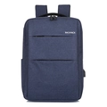 Mochila de negocios azul oscuro con puerto USB y gran compartimento para portátil - 15 Pulgadas / Azul