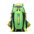 Waterproof nylon outdoor mountain hiking backpack in bright green with adjustable straps - Green