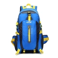 Outdoor waterproof nylon hiking backpack in blue and yellow with Keep Walking logo - Blue