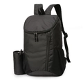 Foldable lightweight waterproof outdoor backpack set with compact storage pouch - Black