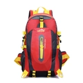 Waterproof outdoor hiking backpack in vibrant red and yellow with grey accents - Red