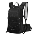 Outdoor Schwarzer Fahrradrucksack mit elastischen Kordeln und atmungsaktiven Netzträgern - Große Kapazität / Schwarz