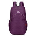 Foldable purple waterproof backpack with large capacity and Vanaheimr logo - Below 20L / Purple