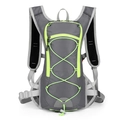 Lightweight grey and neon yellow cycling backpack with water bag hydration system - Gray