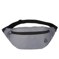 Versatile grey outdoor waist bag made of durable nylon with adjustable black strap - Gray