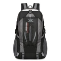 Waterproof black and grey VANAHEIMR outdoor hiking backpack with ergonomic shoulder straps - 301 Series Black